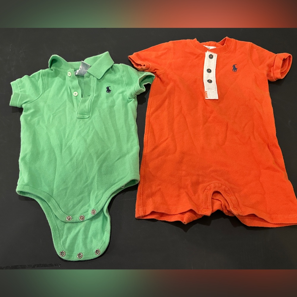 Ralph Lauren Orange Baby Bodysuit‎